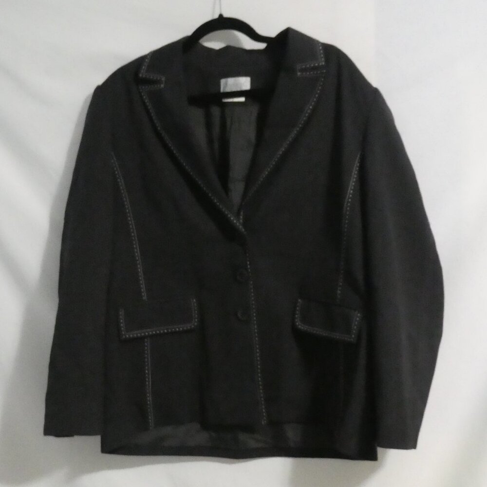 JONES NEW YORK ESSENTIALS | size 16 | Made In Canada | Charcoal Blazer / Jacket